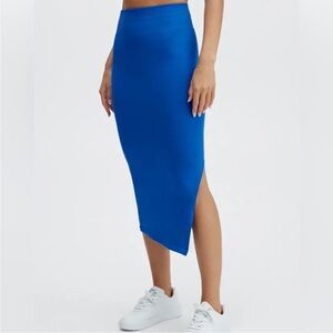 NWT FABLETICS royal blue high waist seamless skirt size small new with tags